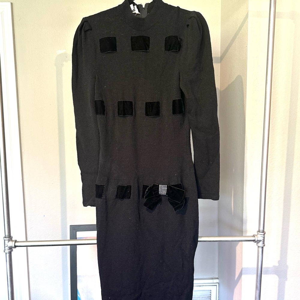 Vintage hand loomed holiday dress size medium
